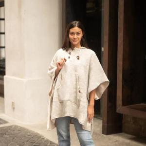 virblatt Fleeceponcho Poncho Herren Wolle &