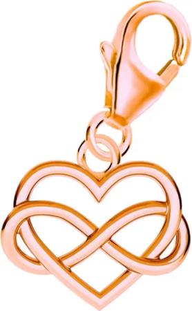 Goldene Hufeisen Charm Herz Unendlichkeit Herz