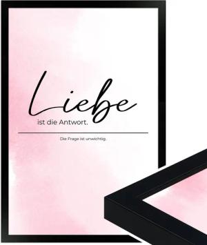 WANDStyle Bild mit Rahmen Liebe ist