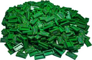 LEGO® LEGO® 1x2 Fliesen Geldschein Gruen