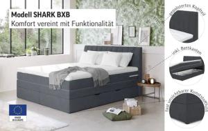 COTTA Boxspringbett "Shark inkl. Bettkasten und Topper", erhältlich in den Breiten 140x200cm, 160x200cm und 180x200cm