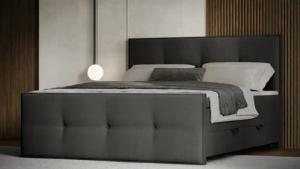 FORTE Boxspringbett "Eve inkl. zwei Bettkästen und Kaltschaum Topper", und einer 7-Zonen-Tonnentaschen-Federkernmatratze (H3)