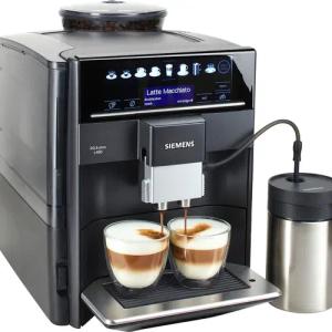 SIEMENS Kaffeevollautomat "EQ6 plus s400 TE654509DE, Doppeltassenfunktion, Keramikmahlwerk", viele Kaffeespezialitäten, automatische Dampfreinigung, saphirschwarz