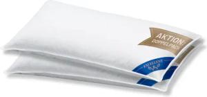 Excellent 3-Kammer-Kopfkissen "Venedig, Kissen hergestellt in Deutschland, für Allergiker", Füllung: 90% Daunen (Außenkammer), Bezug: 100% Baumwolle, (2 St.), Kopfkissen in 40x80 und 80x80, Hohenstein Institute ausgezeichnet