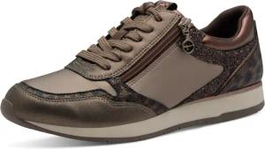 Tamaris Plateausneaker, Freizeitschuh, Halbschuh, Schnürschuh mit dezenten Metallic-Details