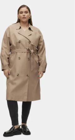 Vero Moda Curve Tenchcoat Doreen 10307261 Beige Regular Fit