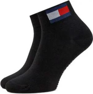 Tommy Hilfiger Söckchen Quarter Two Pack Flag Socks Black