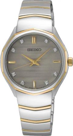 Seiko SUR616P1 Damenuhr Classic Quarz Diamonds 30mm 5ATM