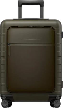 Horizn Studios M5 Pro - 4-Rollen-Kabinentrolley mit Vortasche 15" 55 cm (dark olive)