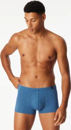 Shorts Modal gemustert blau - Long Life Soft 7