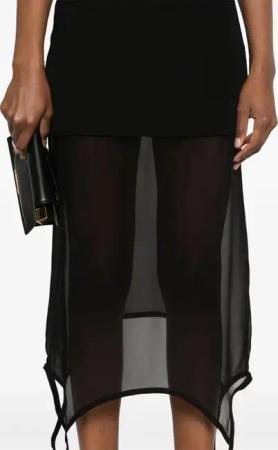 Fendi - Asymmetrical Hem Knit Dress - Größe 40 - schwarz