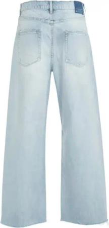 Golden Goose - Fringed Hem Wide Leg Destroyed Jeans - Größe 32 - blau