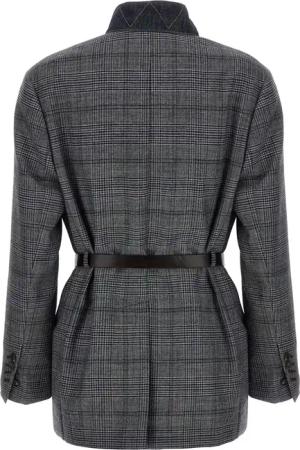 Brunello Cucinelli - Monile Houndstooth Blazer - Größe 40 - grau