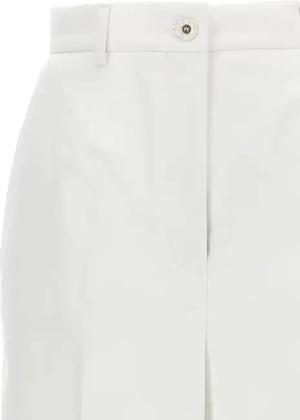 Dolce&Gabbana - High Waist Cotton Pants - Größe 38 - weiß