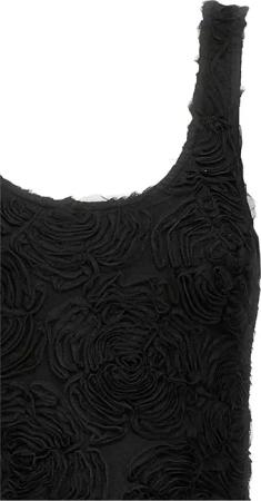 Rotate - 'Flower Mesh Ruffle' Dress - Größe 36 - schwarz
