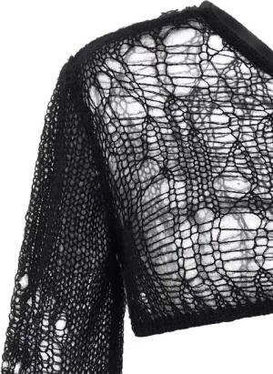 Rick Owens - 'Spider Ziggy' Top - Größe L - schwarz