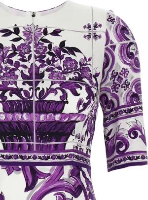 Dolce&Gabbana - Maiolica' Print Dress - Größe 38 - lila