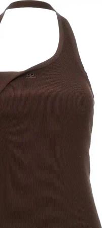 Courrèges - Undressed Light Knit' Dress - Größe XS - braun
