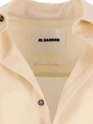 Jil Sander - Midi Chemisier Dress – Cream - Größe 36 - beige