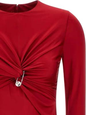 Versace - Red Midi Dress - Größe 42 - rot