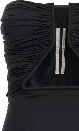 Rick Owens - Off-The-Shoulder Black 'Prong' Mini Dress - Größe 44 - schwarz