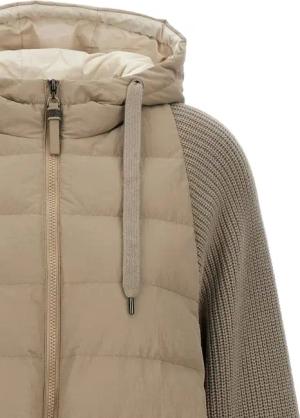 Brunello Cucinelli - Two-Material Puffer Jacket - Größe 42 - beige