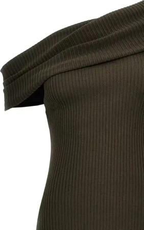 Courrèges - Twist Rib Knit Long' Dress - Größe S - schwarz