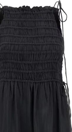 GANNI - Black Smock Tie' Dress - Größe 36 - grau