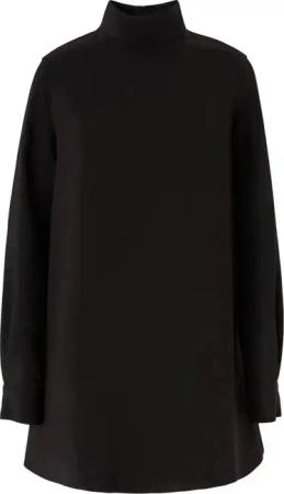 Pinko - High Collar Black Mini Dress - Größe 48 - schwarz
