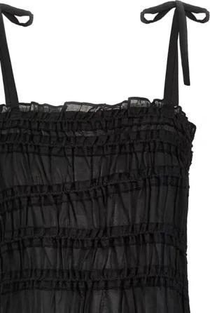Tory Burch - 'Shoulder Tie' Dress - Größe M - schwarz