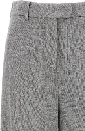 Brunello Cucinelli - High-Waisted Grey Lamé Pants With Pleats - Größe M - grau