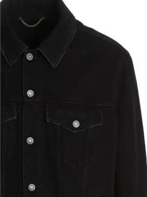 Golden Goose - Vintage-Effect Black Denim Jacket - Größe 54 - schwarz