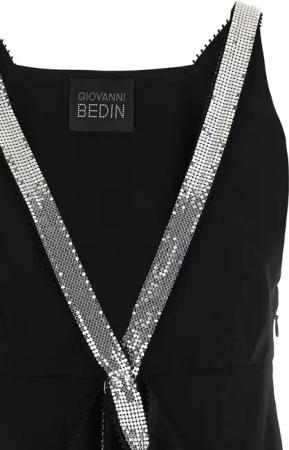 GIOVANNI BEDIN - Studded Ribbon Dress - Größe 40 - schwarz