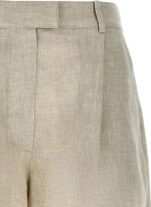 Brunello Cucinelli - Tailored Linen Shorts With Hook - Größe XS - beige
