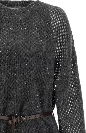 Brunello Cucinelli - Knit Midi Dress - Größe S - grau