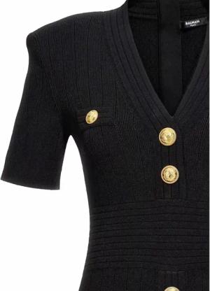 Balmain - 'Chiocciola' Dress - Größe 44 - schwarz
