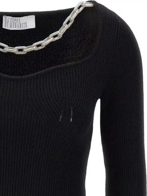 Giuseppe Di Morabito - Jewel Chain Sweater - Größe S - schwarz