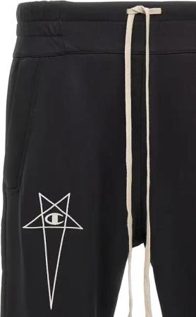 Rick Owens - Contrast Logo Embroidered Joggers - Größe M - schwarz