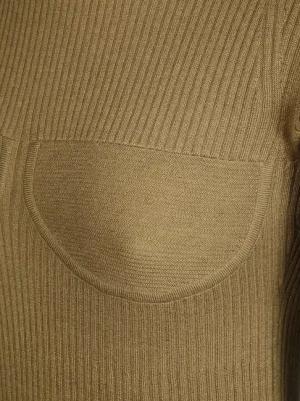 Max Mara - Europe Dress Ribbed Cape - Größe M - braun