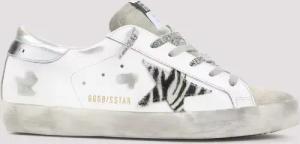 Golden Goose Low-Top Sneaker - Dames Super-Star Sneaker Wit/Zebra - Gr. 38 (EU) - in Weiß - für Damen