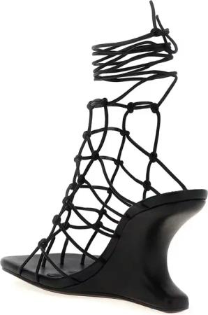 Rick Owens Sandalen - 'Web Cantilever' Sandals - Gr. 38 (EU) - in Schwarz - für Damen