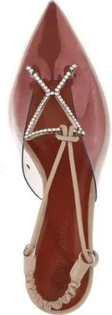 Nensi Dojaka Hohe Schuhe - Crystal Pvc Sling Backs - Gr. 36 (EU) - in Beige - für Damen