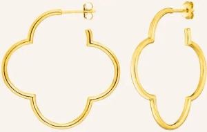 Leaf Creolen KLEEBLATT aus 14 Karat Gelbgold