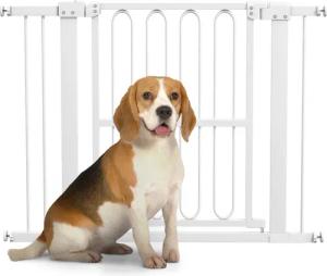 PawHut Hundegitter 76-104 cm, schließbar (Türschutzgitter,