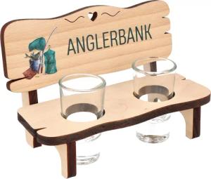 Spruchreif® Schnapsglas Schnapsbank mit 2 Gläsern