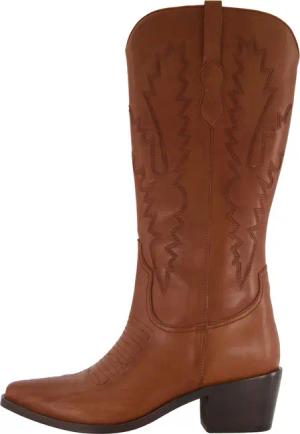 Ulla Popken Leder-Cowboystiefel XXL-Schaft Westernstiefel Stiefel