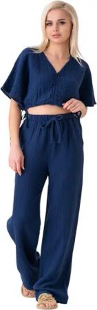 WENOR Palazzohose Musselin Damen Sommerhose 100 %