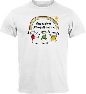 MoonWorks Print-Shirt Herren T-Shirt Exzessiver Alkoholkonsum