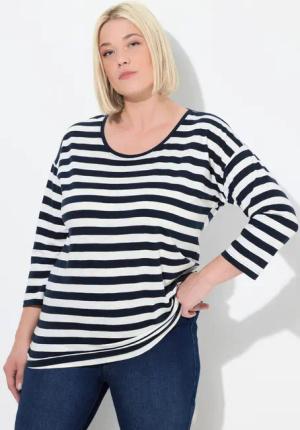 Ulla Popken T-Shirt Shirt Ringel Oversized