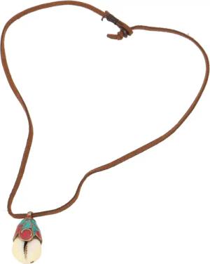 Guru-Shop Perlenkette Kauri Muschel Halskette mit